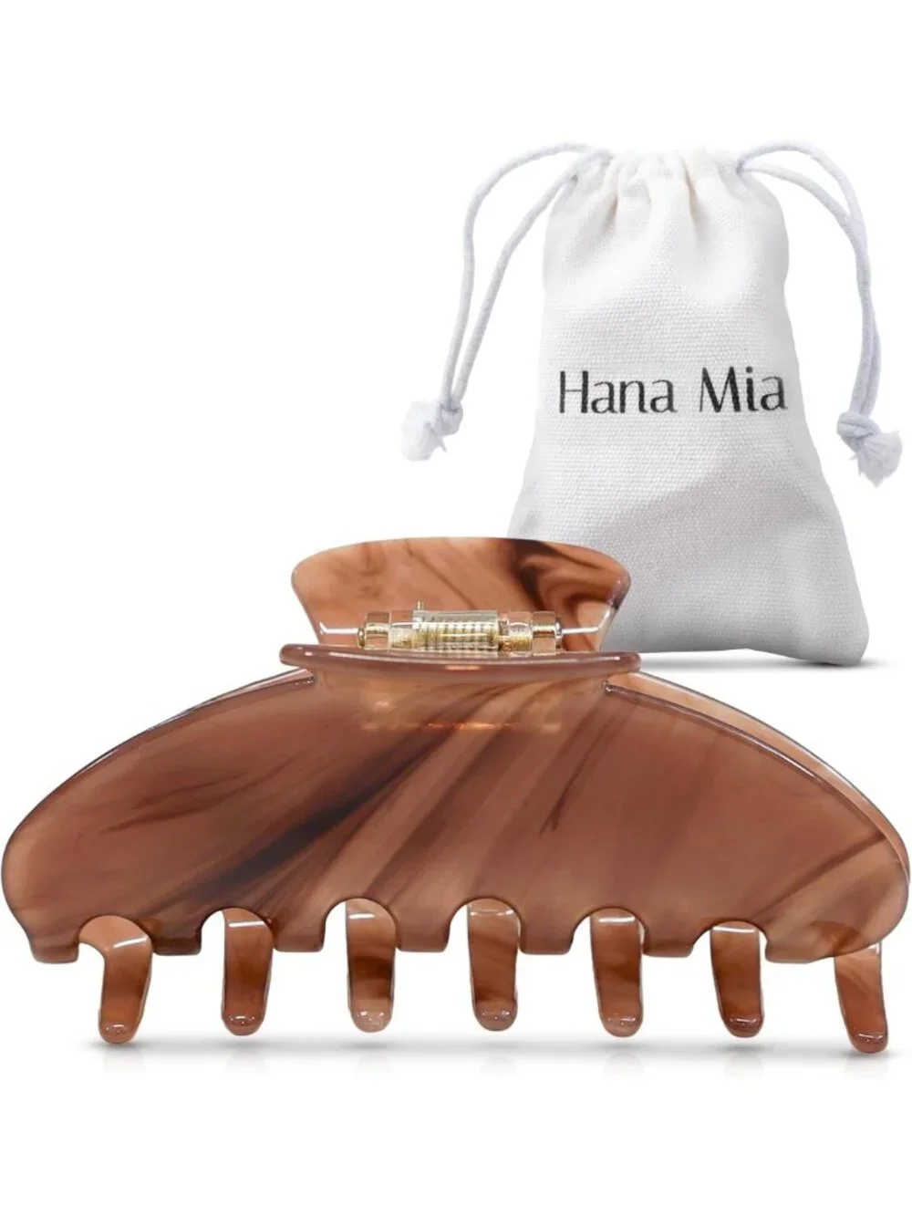 Chic Mocha 4-Inch Claw Clip for Women | Secure Hold Hair Clip for Half Ups